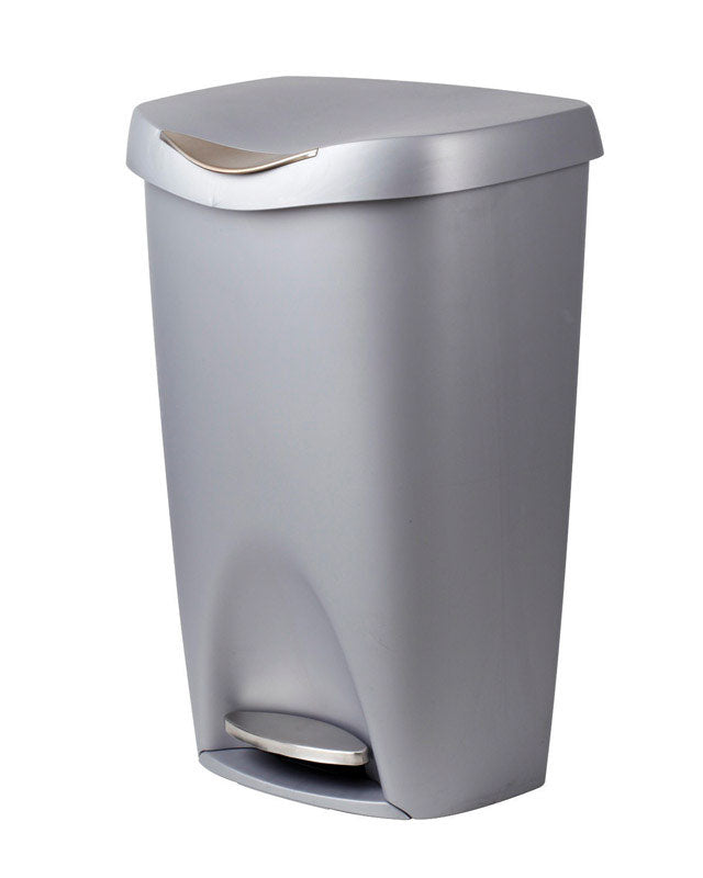 UMBRA USA INC, Umbra Brim 13 gal Gray Plastic Step On Wastebasket