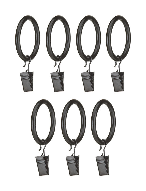 UMBRA USA INC, Umbra Matte Black Clip Ring 1 in. L