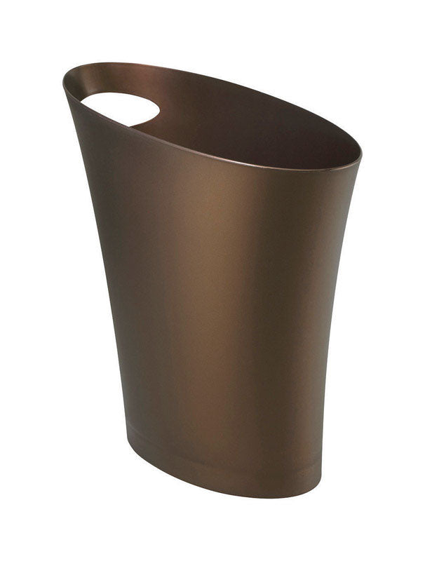 UMBRA USA INC, Umbra Skinny 2 gal Bronze Plastic Modern Wastebasket