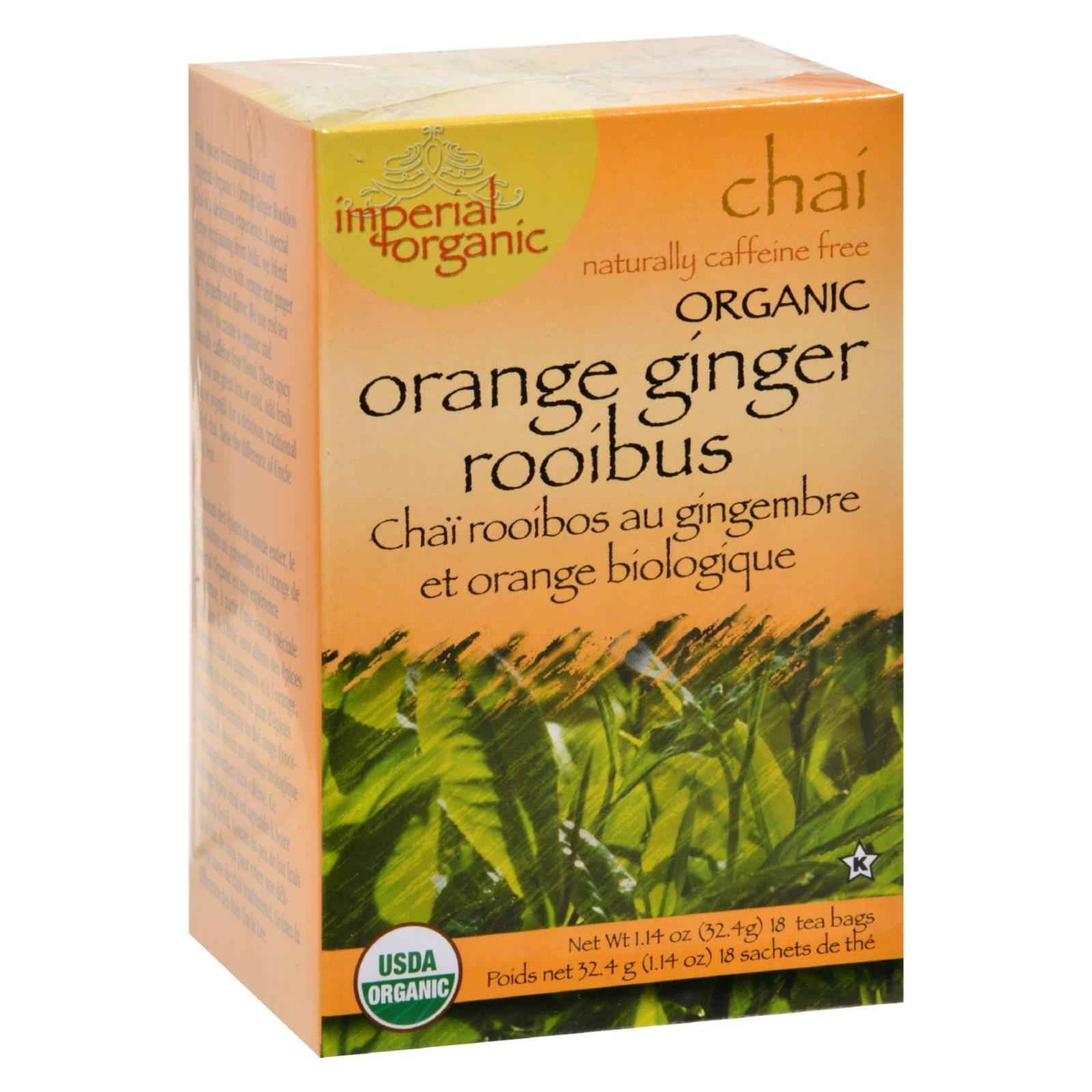 Uncle Lee'S Tea, Uncle Lee's Imperial Organic Orange Ginger Rooibus Chai Tea - 18 Tea Bags