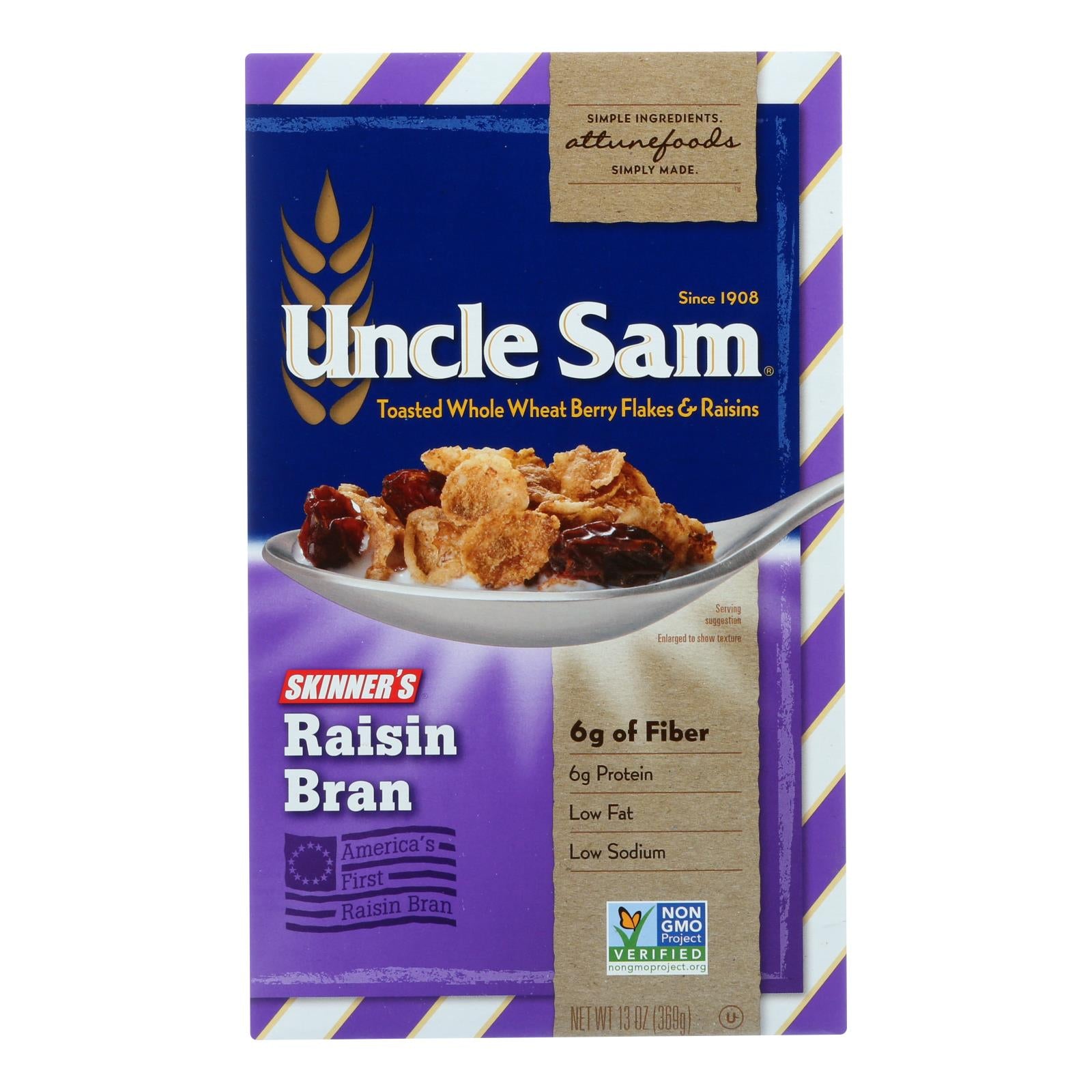 Uncle Sam Cereal, Uncle Sam Cereal Cereal - Skinners Raisin Bran - 13 oz - case of 12 (Pack of 12)