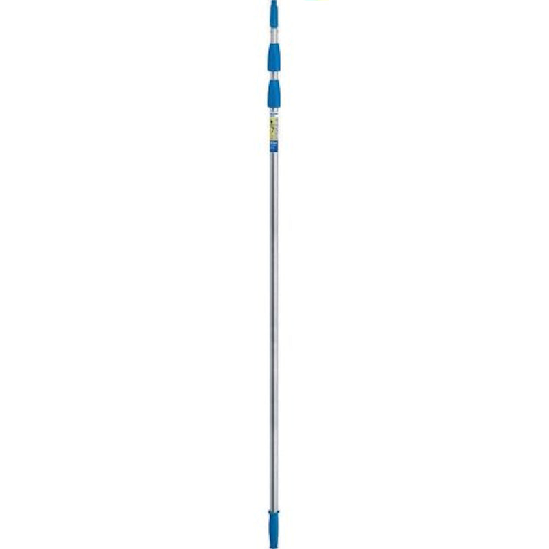 UNGER INDUSTRIAL INC, Unger  Telescoping 6-16 ft. L x 1 in. Dia. Aluminum  Extension Pole  Silver/Blue