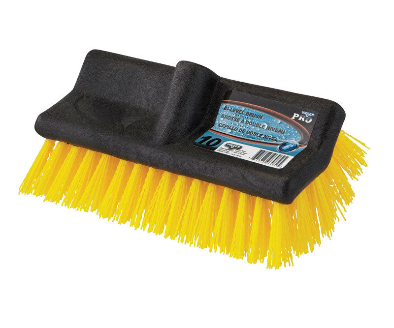 UNGER INDUSTRIAL INC, Unger Yellow Synthetic Bristle Pro Bi-Level Scrub Brush 10 L x 5 W in.