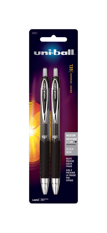 NEWELL BRANDS DISTRIBUTION LLC, Uni-Ball Signo Black Retractable Gel Pen 2 pk (Pack of 6)