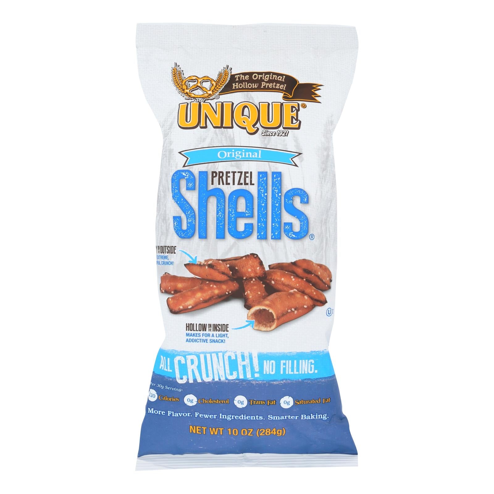 Unique Pretzels, Unique Pretzels - Pretzel Shells - Original - Case of 12 - 10 oz. (Pack of 12)