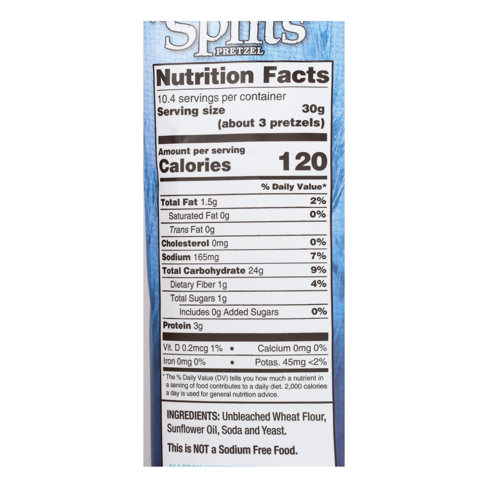 Unique Pretzels, Unique Pretzels - Pretzels Unsalted Splits - Case of 12 - 11 oz. (Pack of 12)