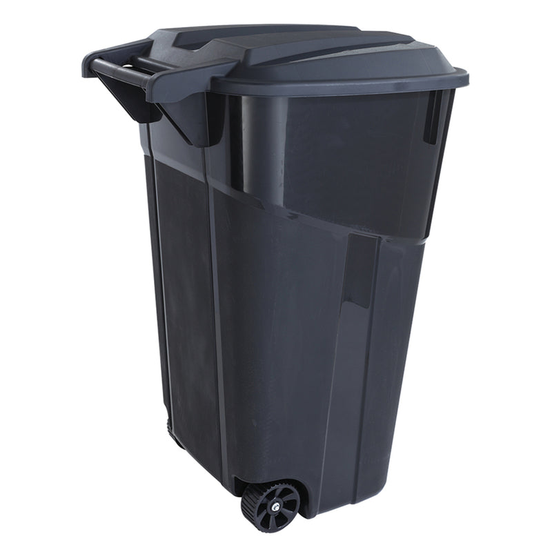 UNITED SOLUTIONS, United Solutions 32 gal Plastic Wheeled Trash Can Lid Included