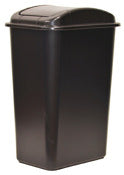 UNITED SOLUTIONS, United Solutions Wb0236 10.25 Gallon Black Wastebasket With Lid (Pack of 6)