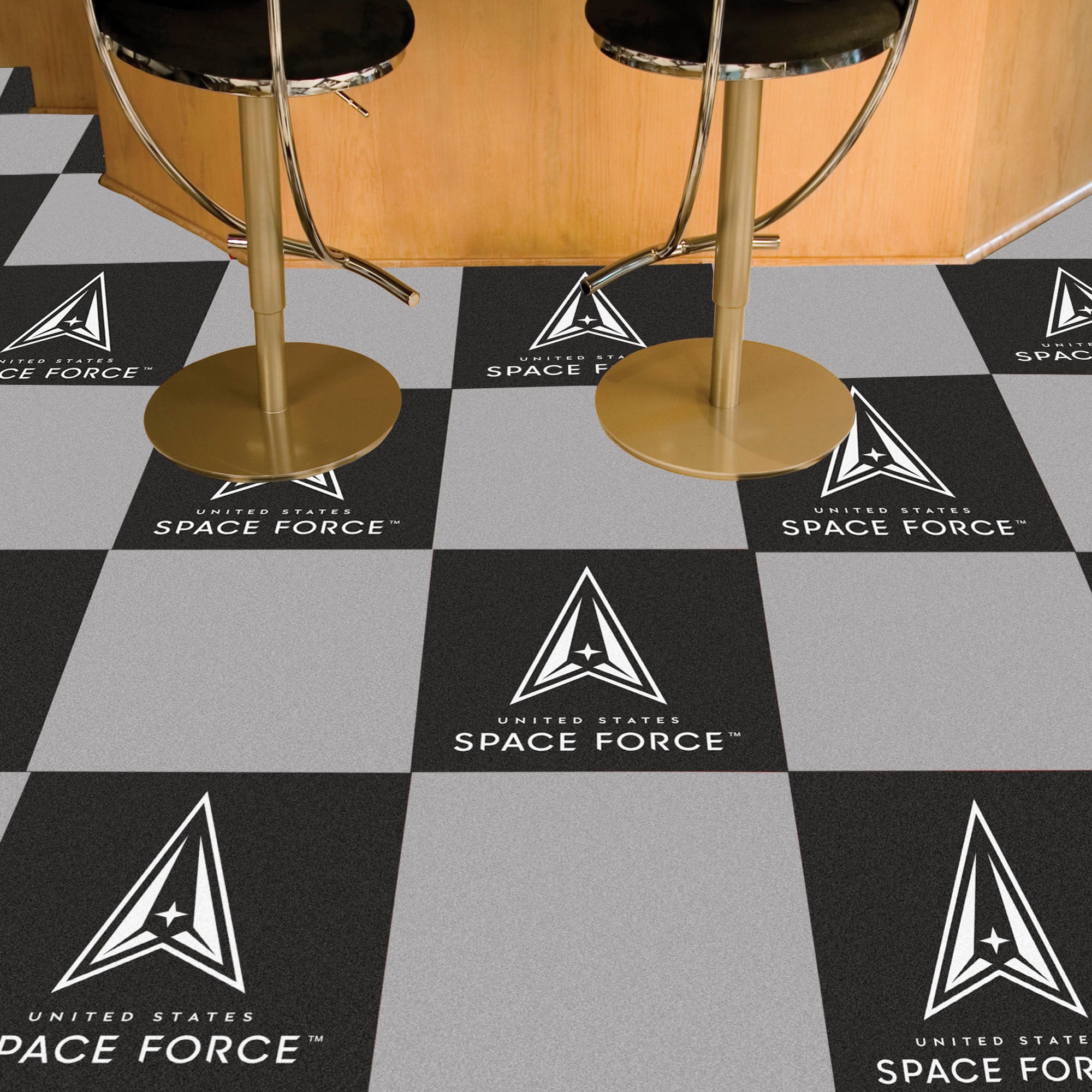 FANMATS, United States Space Force Team Carpet Tiles - 45 Sq Ft.