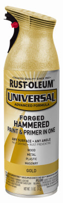 Universal, Universal Paint & Primer Metallic Spray Paint, Hammered Gold, 12-oz.