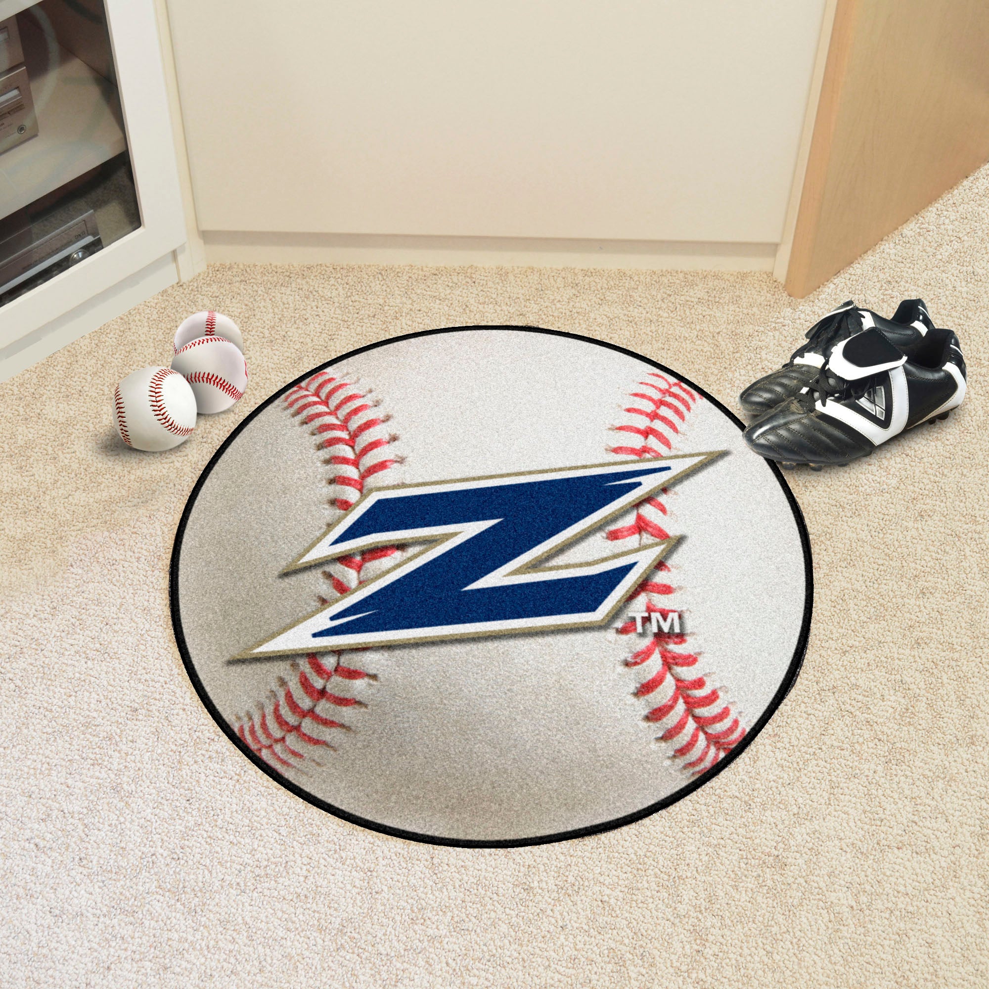 FANMATS, University of Akron Baseball Rug - 27in. Diameter