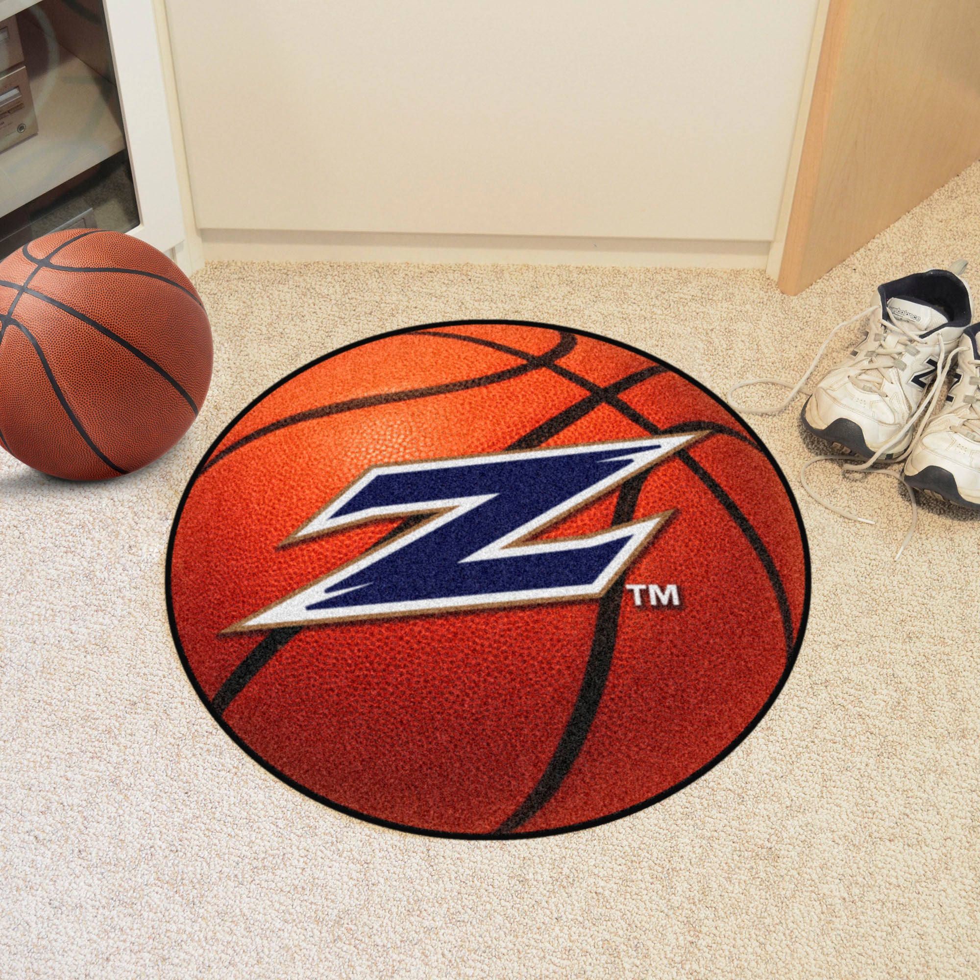 FANMATS, University of Akron Basketball Rug - 27in. Diameter