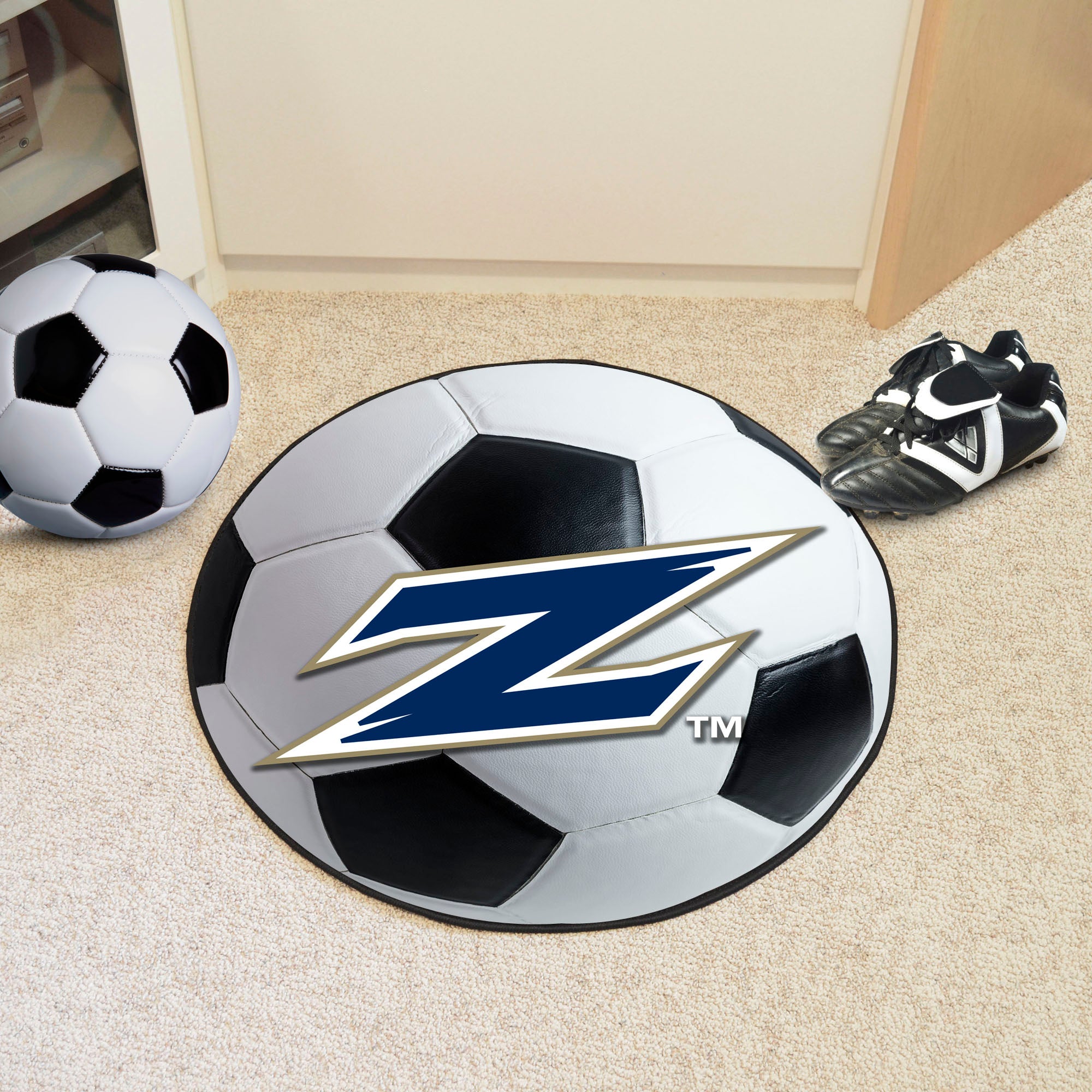 FANMATS, University of Akron Soccer Ball Rug - 27in. Diameter