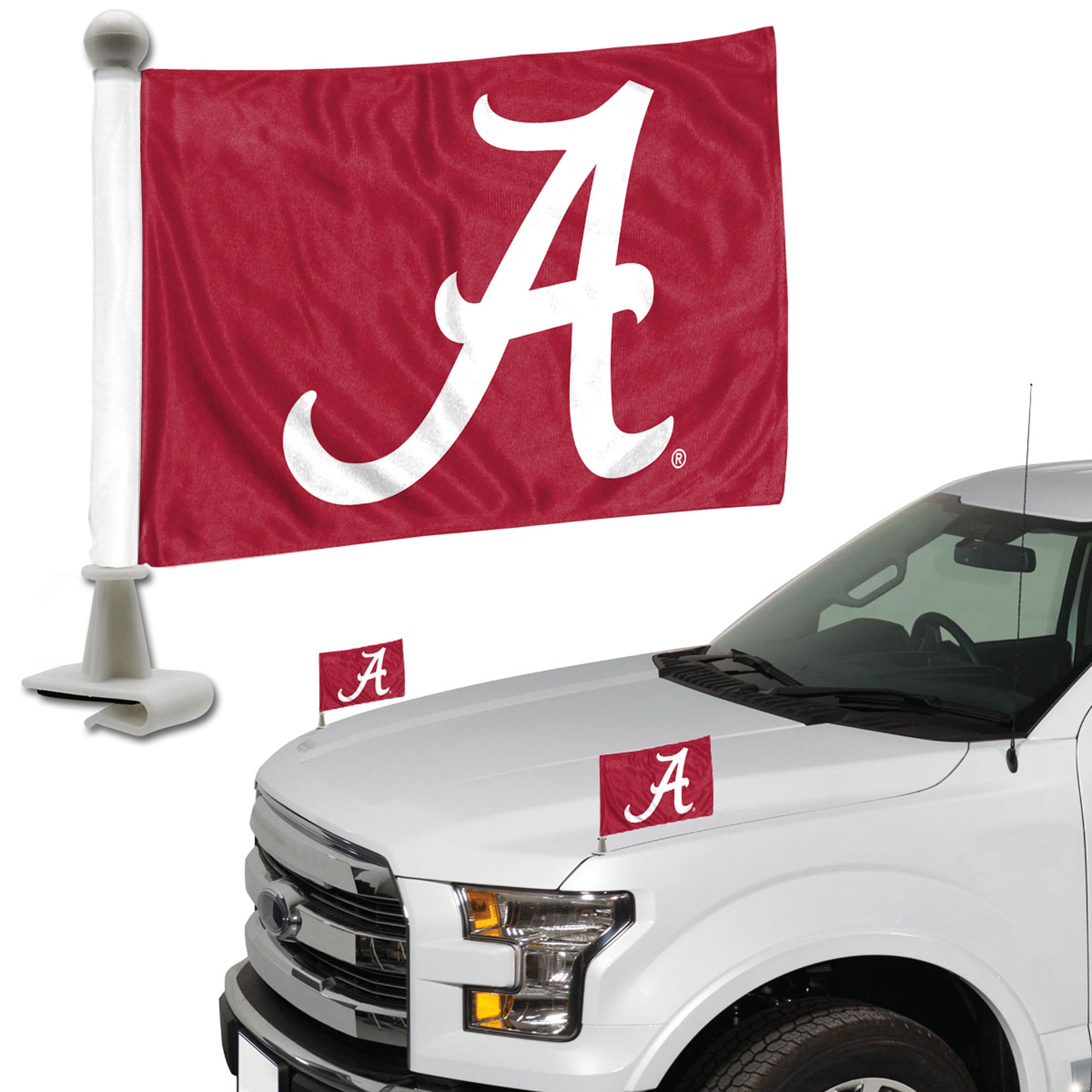 FANMATS, University of Alabama Ambassador Car Flags - 2 Pack