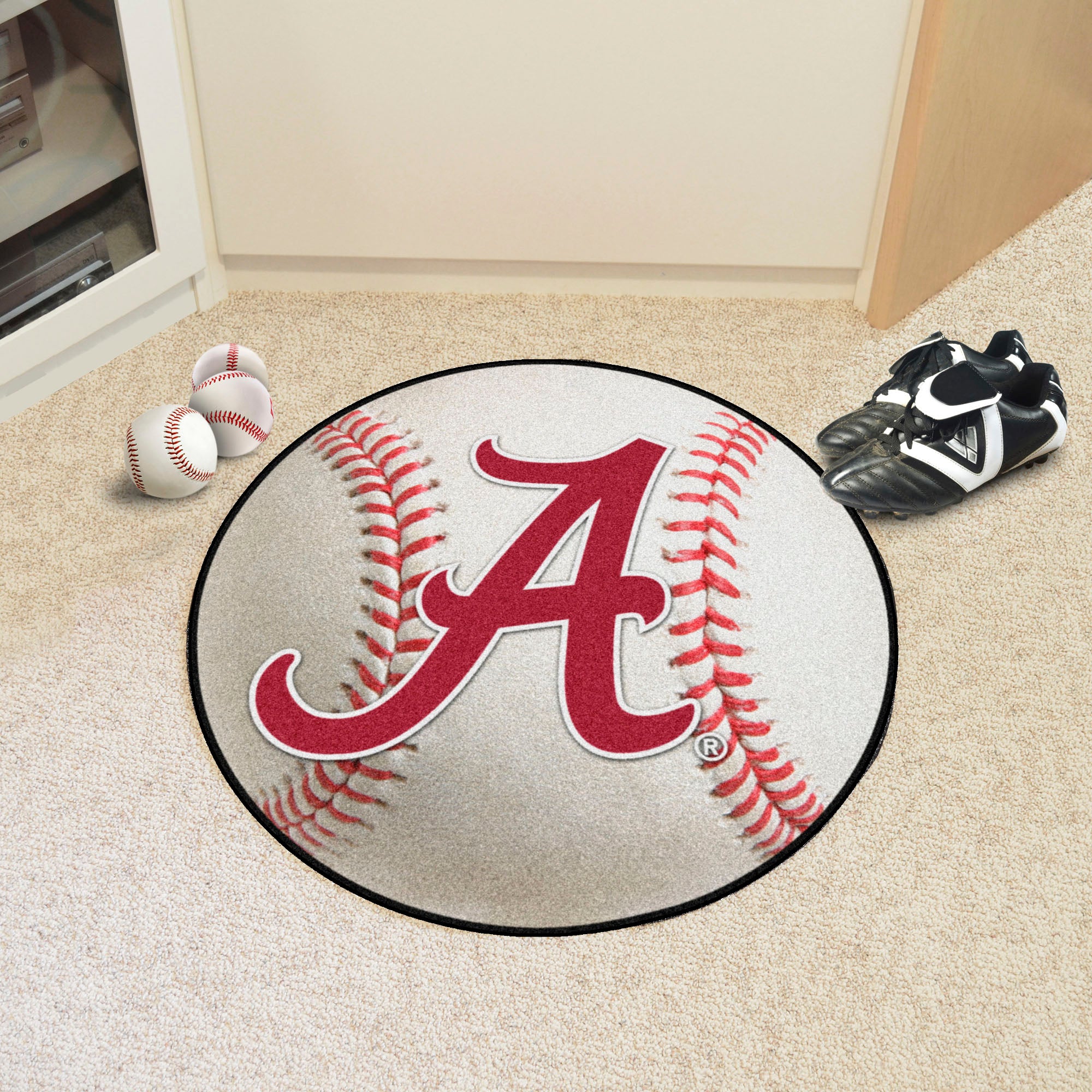 FANMATS, University of Alabama Baseball Rug - 27in. Diameter