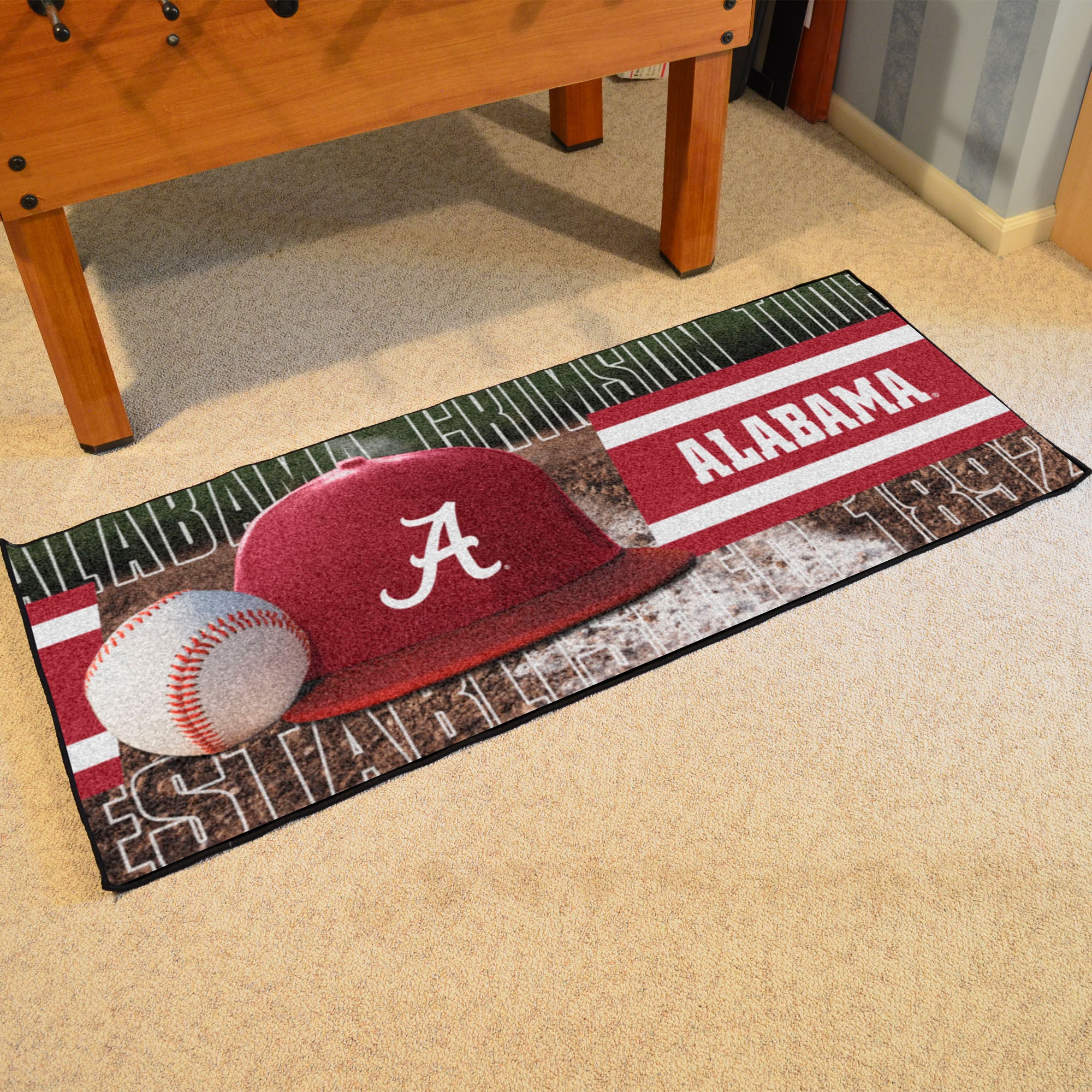 FANMATS, University of Alabama Baseball Runner Rug - 30in. x 72in.