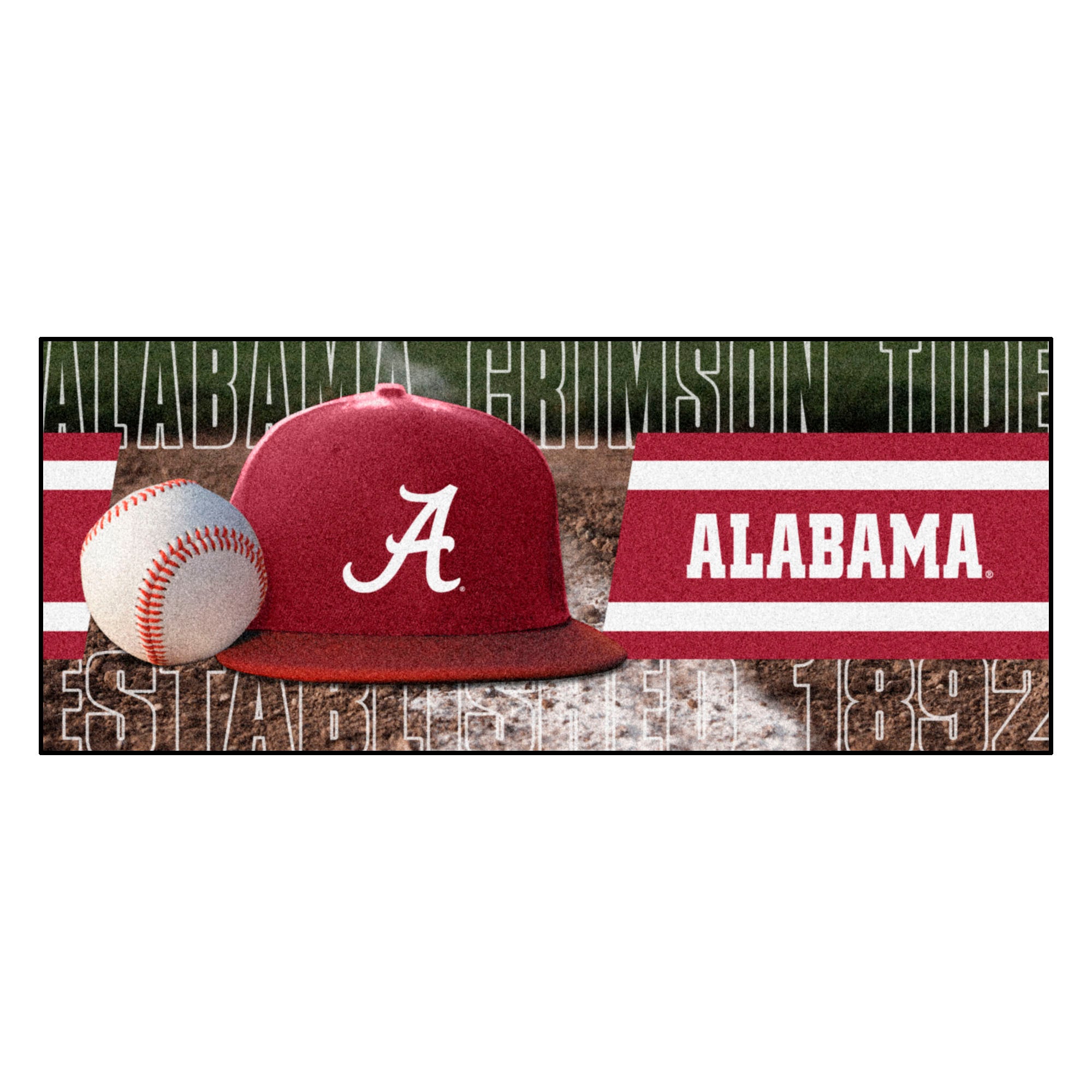 FANMATS, University of Alabama Baseball Runner Rug - 30in. x 72in.