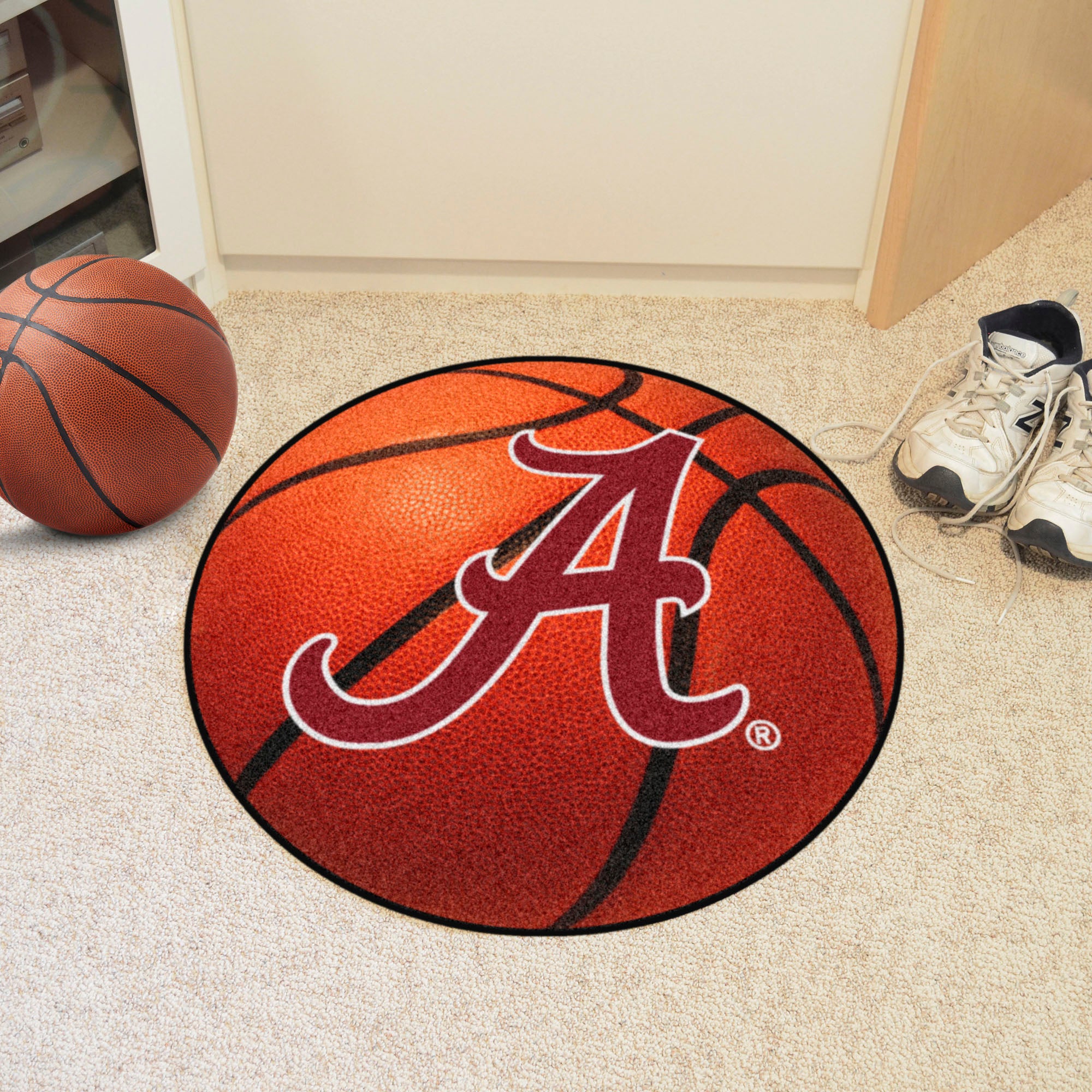 FANMATS, University of Alabama Basketball Rug - 27in. Diameter