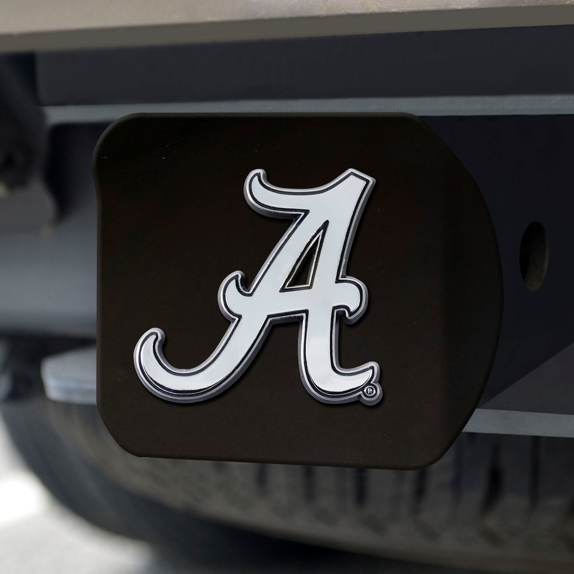 FANMATS, University of Alabama Black Metal Hitch Cover