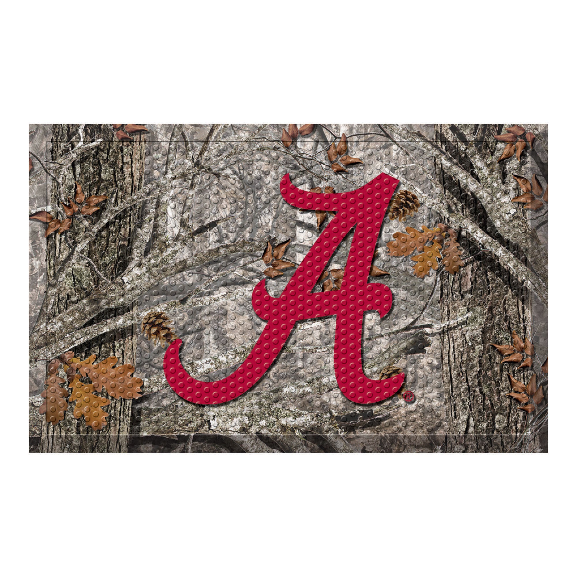 FANMATS, University of Alabama Camo Rubber Scraper Door Mat