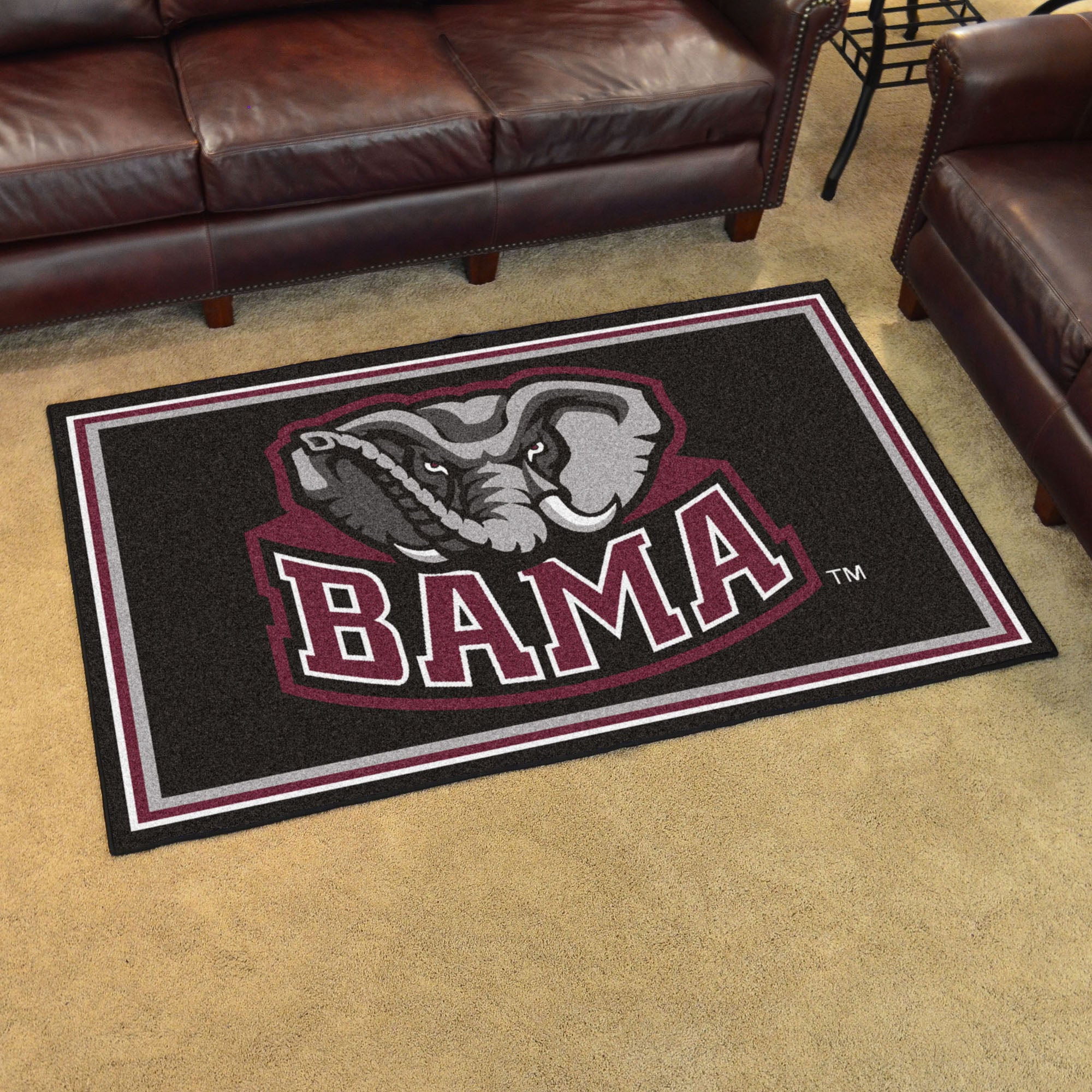 FANMATS, University of Alabama Crimson Tide 4ft. x 6ft. Plush Area Rug