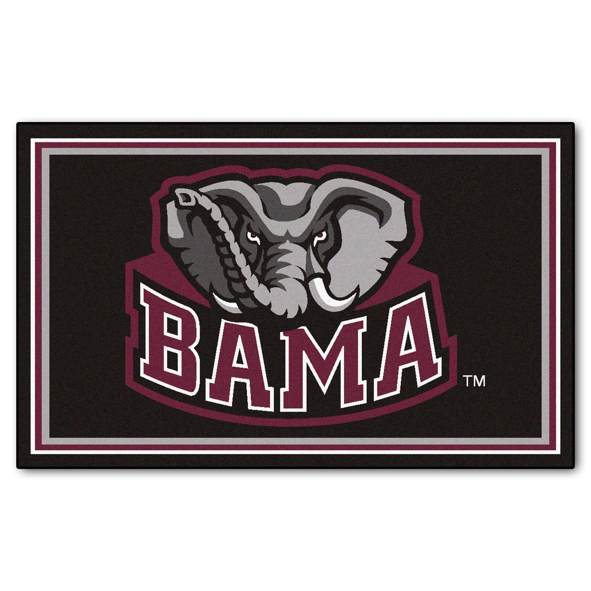 FANMATS, University of Alabama Crimson Tide 4ft. x 6ft. Plush Area Rug