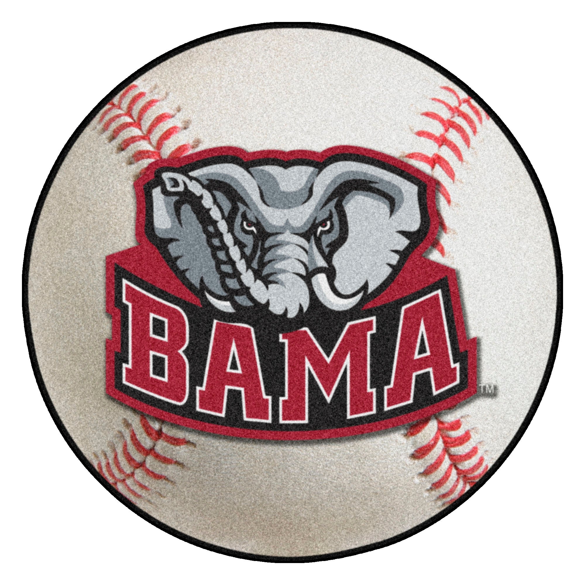 FANMATS, University of Alabama Crimson Tide Baseball Rug - 27in. Diameter