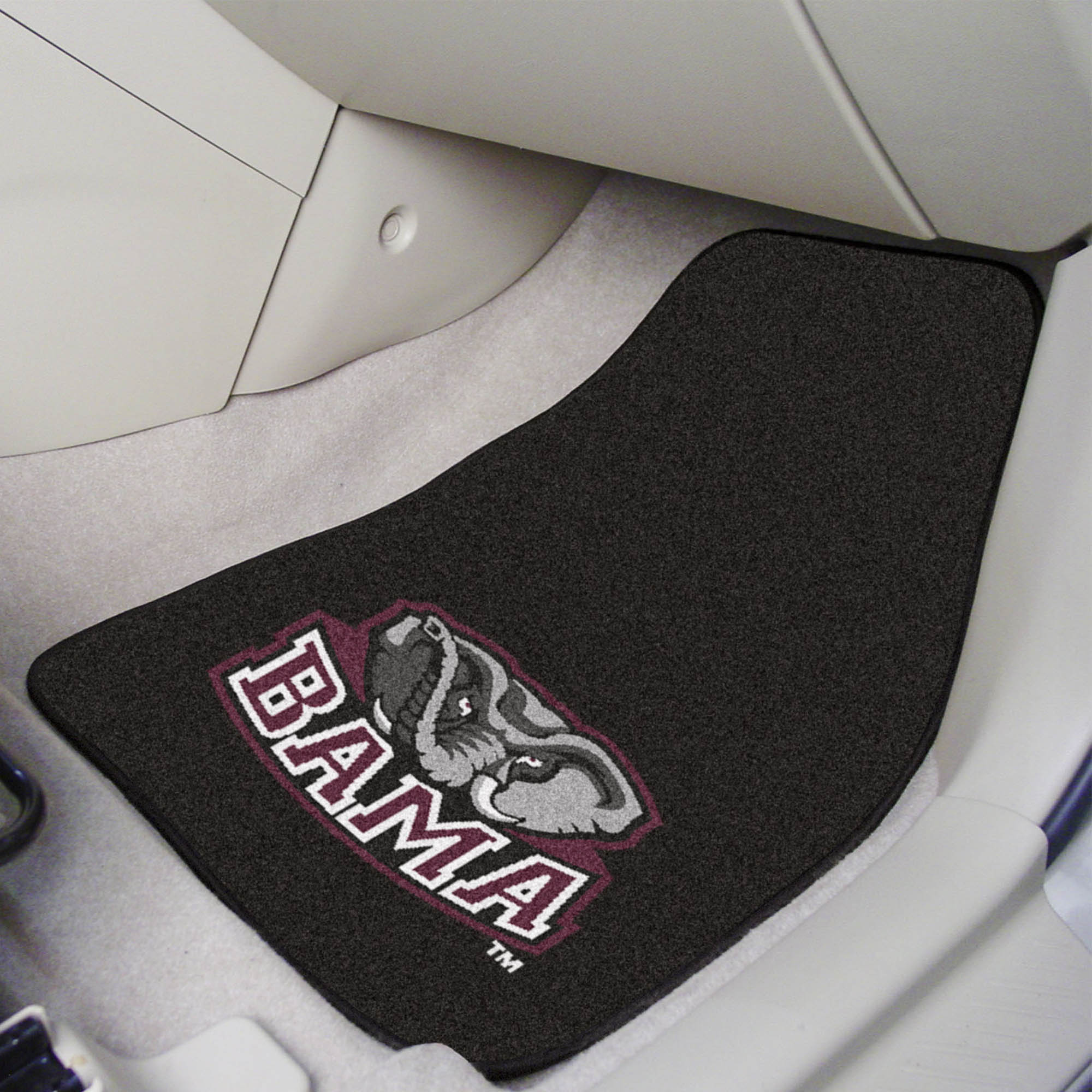 FANMATS, University of Alabama Crimson Tide Carpet Car Mat Set - 2 Pieces