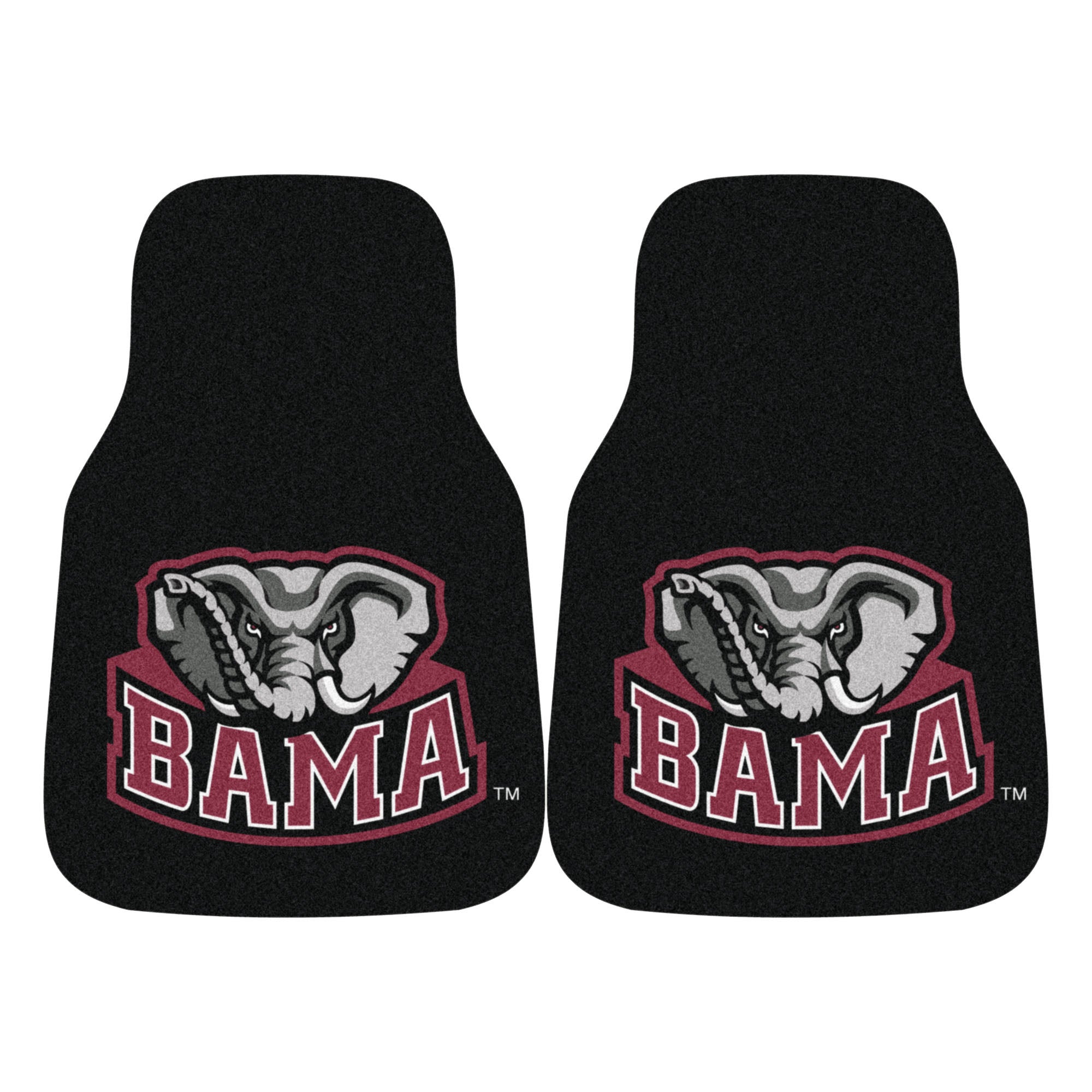 FANMATS, University of Alabama Crimson Tide Carpet Car Mat Set - 2 Pieces