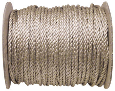 Richelieu America Ltd., Unmanilla Rope, Twisted Polypropylene, Brown, 1/4-In. x 1200-Ft.