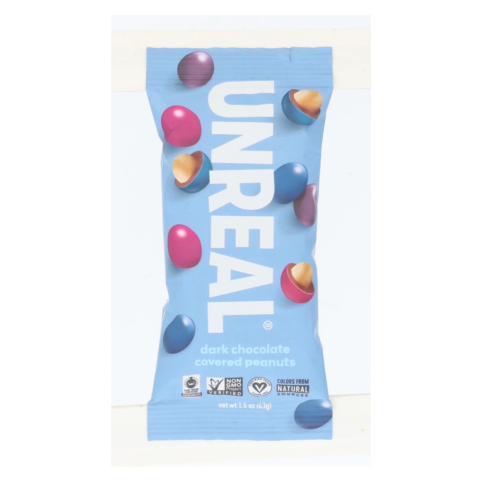 Unreal, Unreal - Chocolate Gems Dk Peanut - Case of 12 - 1.5 OZ (Pack of 12)