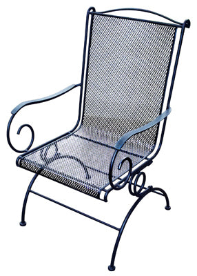 Woodard, Uptown Coil-Spring Rocker Chair, Black Steel (Pack of 2)