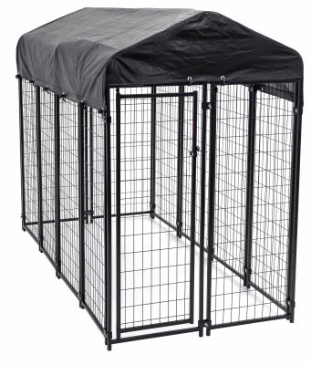 Lucky Dog, Uptown Pet Kennel, Welded Wire, 4 x 8 x 6-Ft.