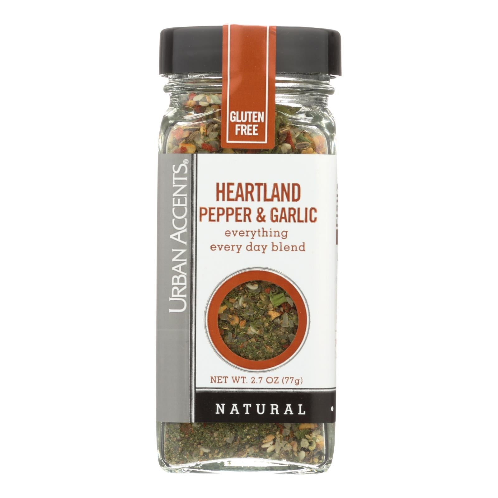 Urban Accents, Urban Accents Spice - Heartland Pepper and Garlic - Case of 4 - 2.7 oz (Pack of 4)