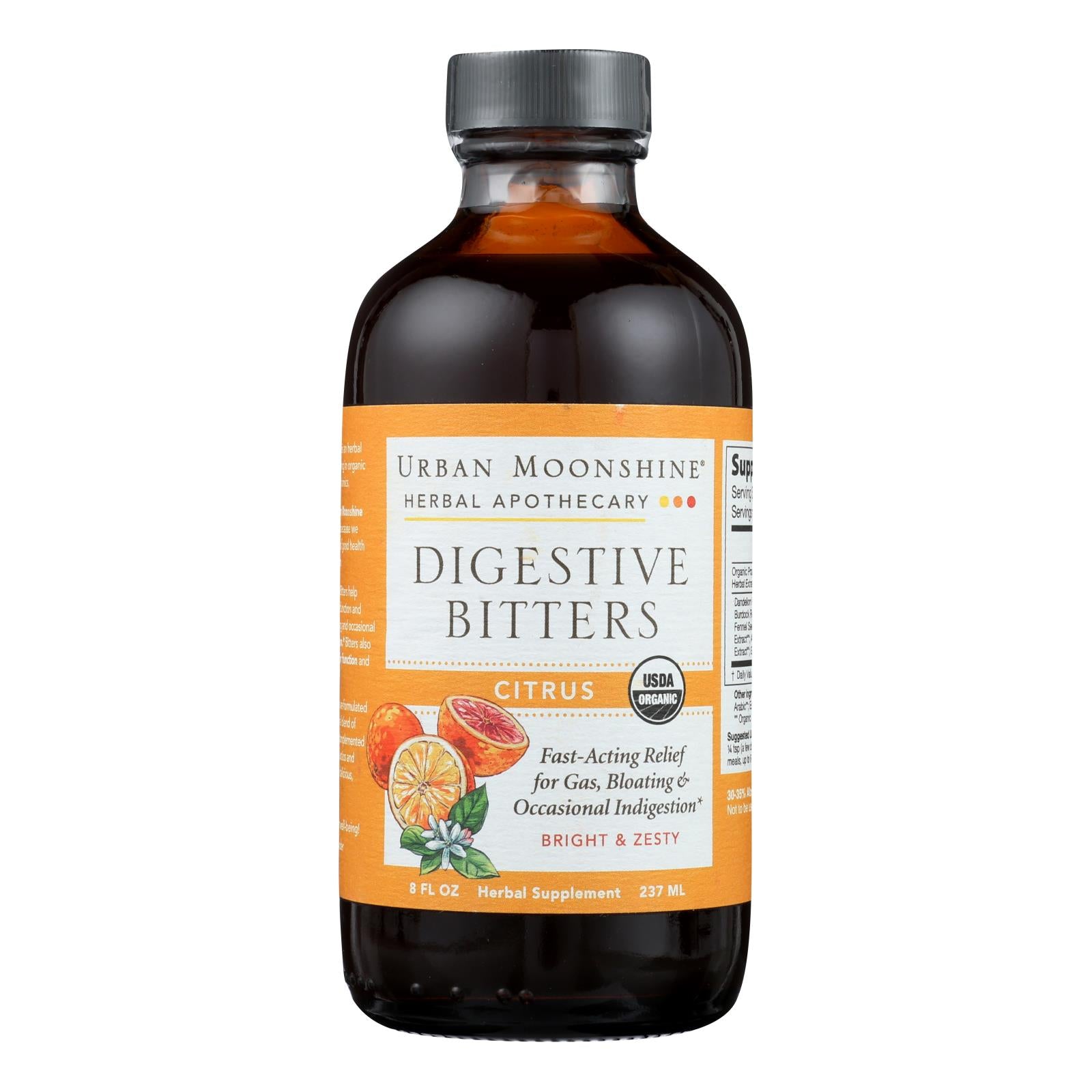 Urban Moonshine, Urban Moonshine - Digestive Bitters - Citrus - 8 fl oz.