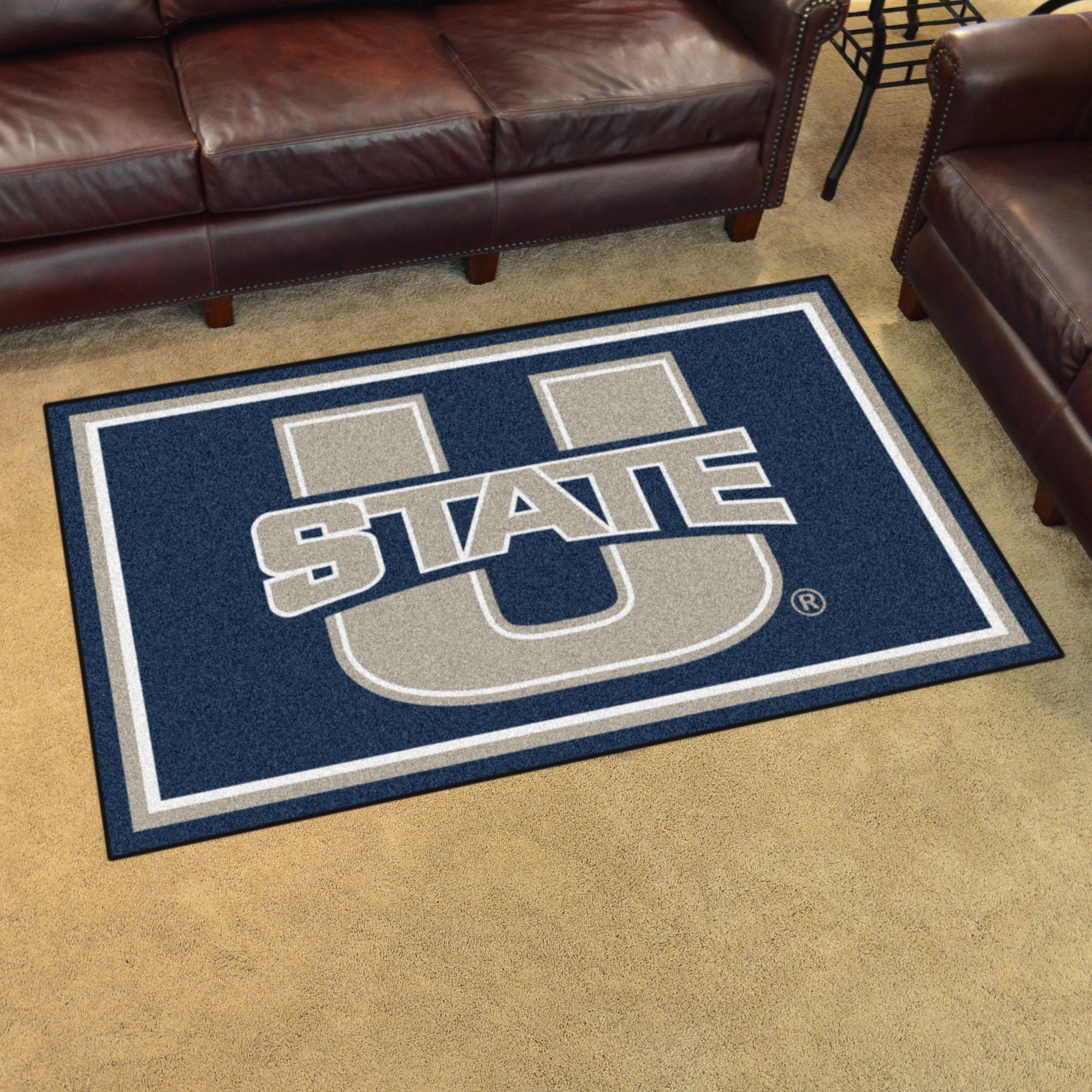 FANMATS, Utah State University 4ft. x 6ft. Plush Area Rug