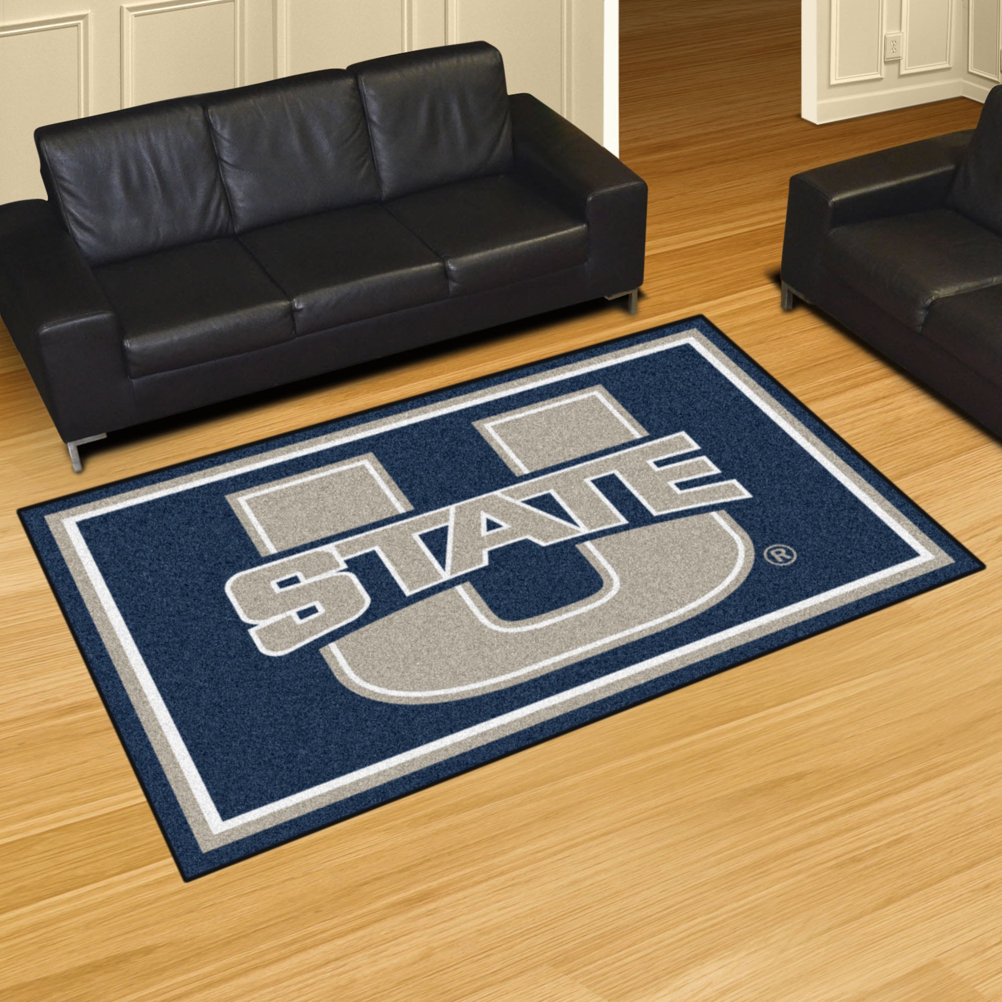 FANMATS, Utah State University 5ft. x 8 ft. Plush Area Rug