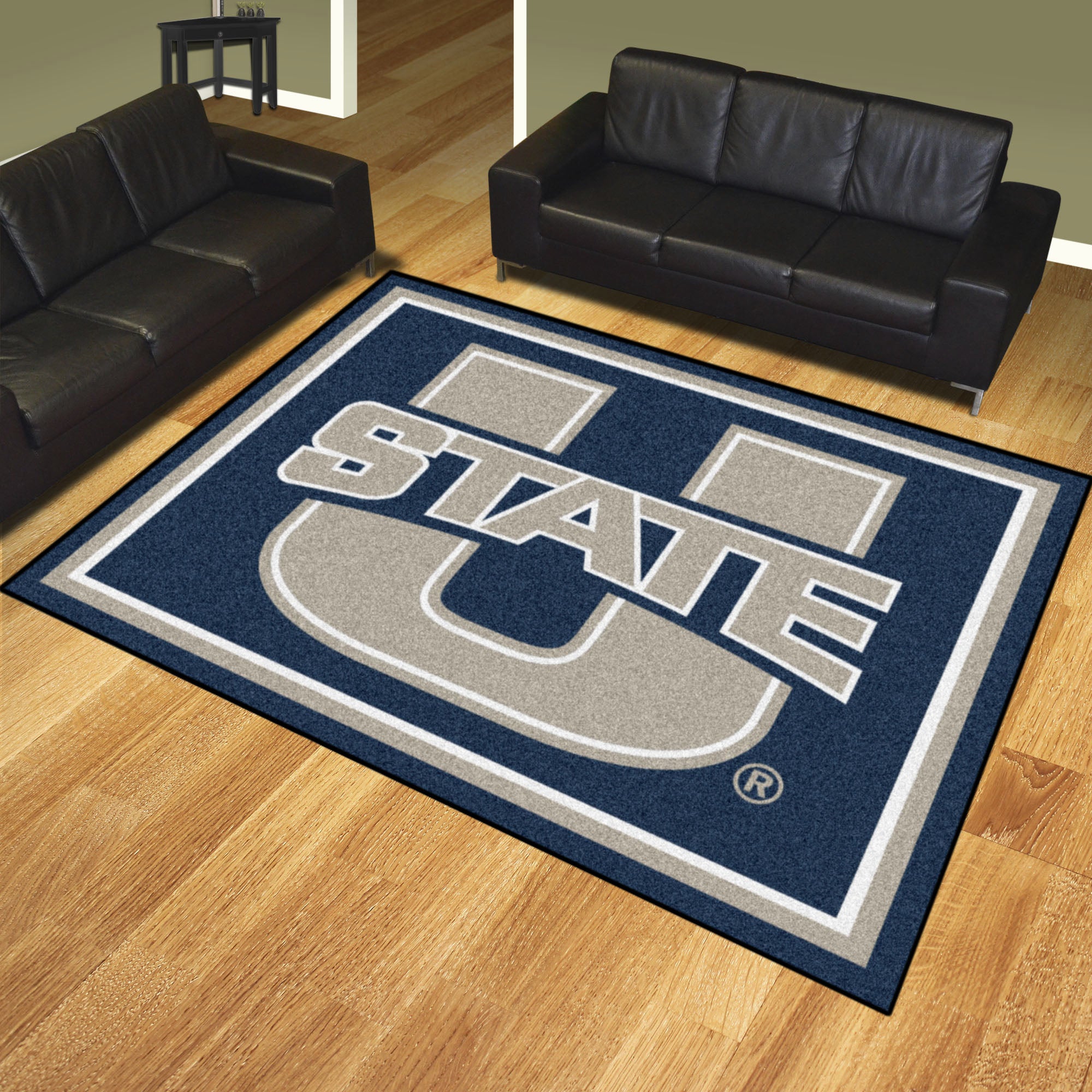 FANMATS, Utah State University 8ft. x 10 ft. Plush Area Rug