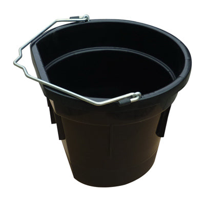 Qingdao Huatian Hand Truck, Utility Bucket, Flat Sided, Black Resin, 20-Qts.