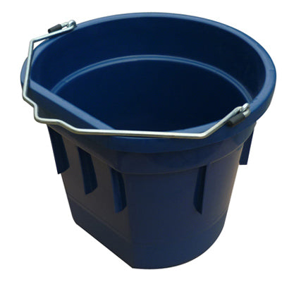 Qingdao Huatian Hand Truck, Utility Bucket, Flat Sided, Dark Blue Resin, 20-Qts.