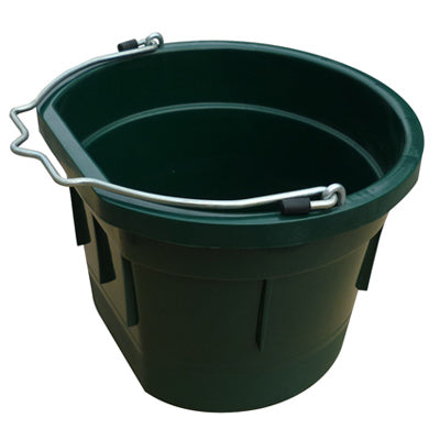 Qingdao Huatian Hand Truck, Utility Bucket, Flat Sided, Dark Green Resin, 8-Qts.