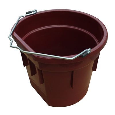 Qingdao Huatian Hand Truck, Utility Bucket, Flat Sided, Deep Red Resin, 20-Qts.