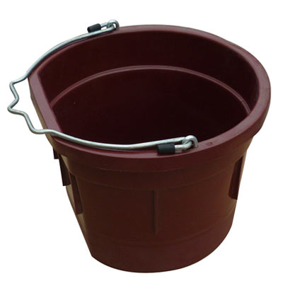 Qingdao Huatian Hand Truck, Utility Bucket, Flat Sided, Deep Red Resin, 8-Qts.