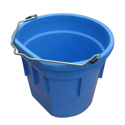 Qingdao Huatian Hand Truck, Utility Bucket, Flat Sided, Light Blue Resin, 20-Qts.