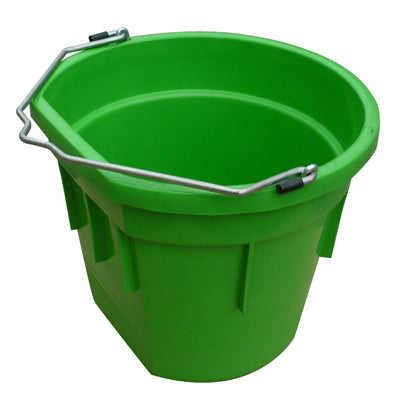 Qingdao Huatian Hand Truck, Utility Bucket, Flat Sided, Lime Green Resin, 20-Qts.