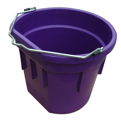 Qingdao Huatian Hand Truck, Utility Bucket, Flat Sided, Purple Resin, 20-Qts.