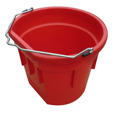 Qingdao Huatian Hand Truck, Utility Bucket, Flat Sided, Red Resin, 20-Qts.