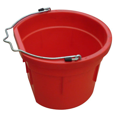 Qingdao Huatian Hand Truck, Utility Bucket, Flat Sided, Red Resin, 8-Qts.