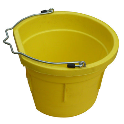 Qingdao Huatian Hand Truck, Utility Bucket, Flat Sided, Yellow Resin, 8-Qts.