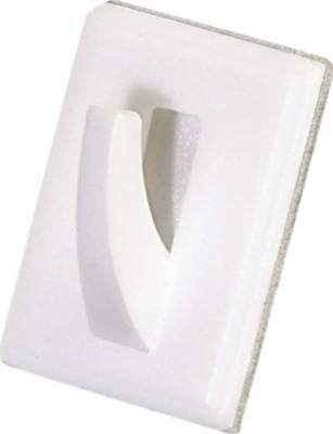 Hillman Fasteners, Utility Hook, Adhesive, White, 2 x 2-In., 2-Pk. (Pack of 5)